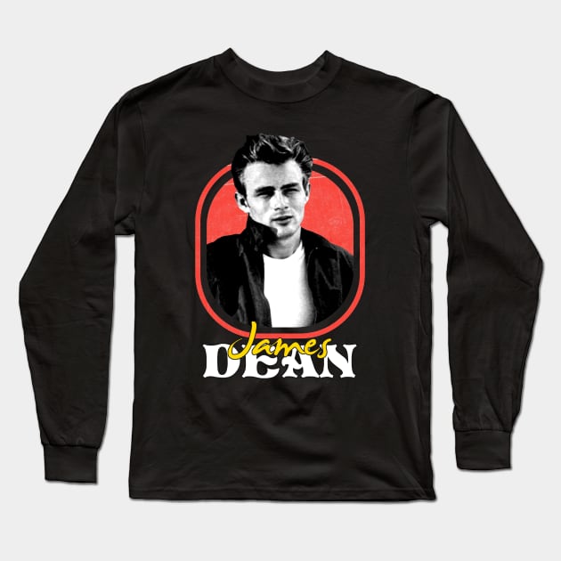 Retro James Dean Long Sleeve T-Shirt by Sweetfuzzo